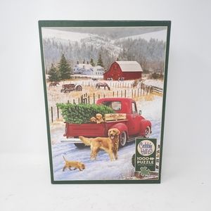 Cobble Hill 1000 piece Jigsaw Puzzle. Christmas on the Farm
